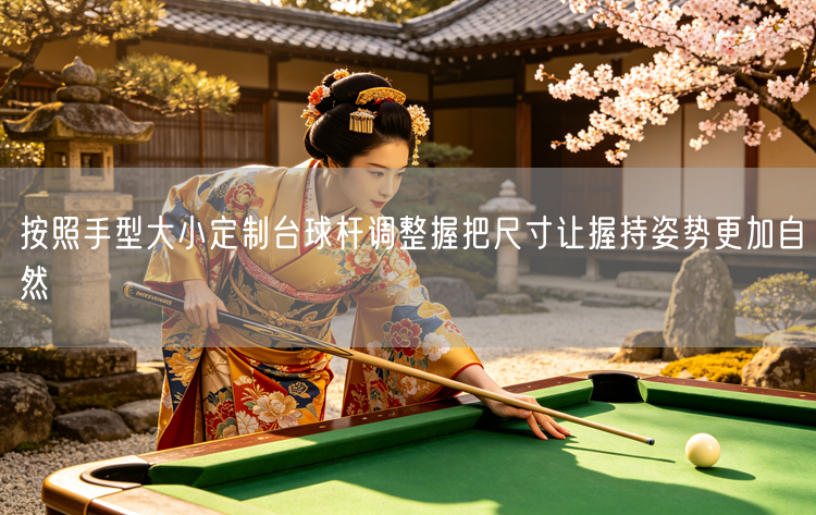 按照手型大小定制台球杆调整握把尺寸让握持姿势更加自然