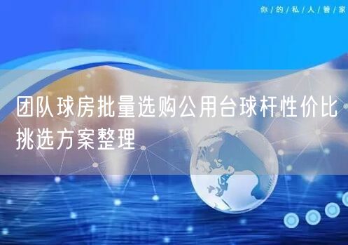团队球房批量选购公用台球杆性价比挑选方案整理