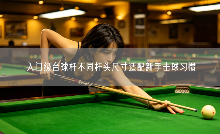 入门级台球杆不同杆头尺寸适配新手击球习惯