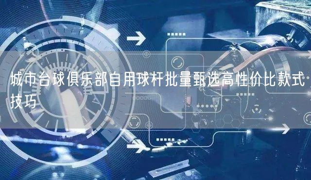 城市台球俱乐部自用球杆批量甄选高性价比款式技巧