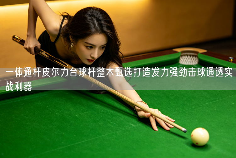一体通杆皮尔力台球杆整木甄选打造发力强劲击球通透实战利器