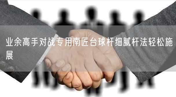 业余高手对战专用南匠台球杆细腻杆法轻松施展